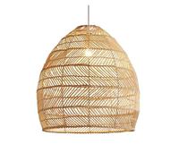 Bohemian Lampshade Rattan Hanging Hand-Woven Pendant Chandelier Over Kitchen Sink Light Fixtures for Bedroom Dining Living Room Foyer Hallway(45 * 45cm)