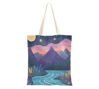 Bohemian Purple Magic Scene Canvas Tote Bulk con manici Tessuto Tote Bag Canvas Totes per le donne per l'uso quotidiano Bolsa de lona