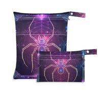 Bohemian Tarot Astrology Halloween borsa lavabile per viaggiare Confezione da 2 elementi essenziali da viaggio per volare con maniglie per viaggi, viaggi