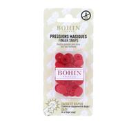 Bohin Chiusure a Scatto, Mixed, Rosso, 13mm, 8 unità