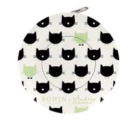 BOHIN France Metro a Nastro Automatico con Cat Themed - Misurazione in Centimetri e Pollici, Nastro Bifacciale per Progetti di Cucito e Misurazione, Custodia in Plastica, Bianco, 150cm - 1 Pezzo