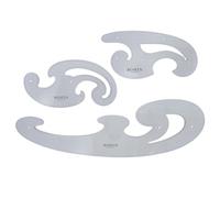 BOHIN France Set di Righelli Curvi - Durevoli e Resistente all'usura, Strumenti da Disegno per Cucito e Creazione di Modelli - 3 Pezzi