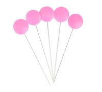 BOHIN France Spilli con Testa in Plastica - Nichelato, Punta Affilata Spilli per Progetti di Cucito e Maglieria, Acciaio, Fucsia, 42 x 0.55mm - 100 Pezzi