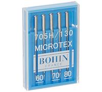 Bohin Machine Needle Assorted Sizes Sharps-Ferri da Macchina Microtex, Misure assortite 8/60, 10/70 e 12/80