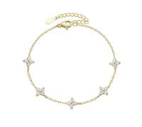BOHJPIS Bracciale da donna in argento 925 regolabile in argento 925 con cuore, braccialetto dell'amicizia per ragazze regali per donne, Einstellbar, Argento, sconosciuto.