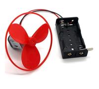 BohjuneCR Set di 130 Pale della Ventola del Motore (1 Motore + 1 Pala della Ventola con Bobina + Supporto di Alimentazione Vuoto) Accessori Modello Fai-da-Te