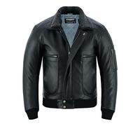 Bohmberg Giacca in Pelle da Uomo-Giacca Invernale-Giacca Pilota-Bomber Jacket-Jacket Vera Pelle Aviatore (XL)