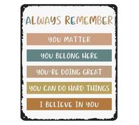 Boho Affirmation Metal Sign You Matter Playroom Wall Decor 12x8 Inch