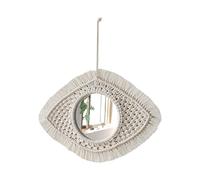 Boho Arazzo Occhi Fiore Macrame Specchio Fatto a mano Filato di Cotone Artigianato Blu Prugna Camera Da Letto S