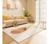 Boho Art Area Tappetto Tappetto Lavabile Per Il Soggiorno Estetico Minimalista Mezzo Secolo Moquette Morbido Antiscivolo Basso(White,80x160cm)