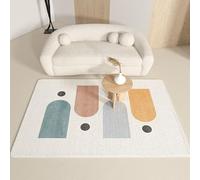 Boho Art Area Tappetto Tappetto Lavabile Per Il Soggiorno Estetico Minimalista Mezzo Secolo Moquette Morbido Antiscivolo Basso(Beige,160x230cm)