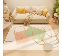 Boho Art Area Tappetto Tappetto Lavabile Per Il Soggiorno Estetico Minimalista Mezzo Secolo Moquette Morbido Antiscivolo Basso(Pink,120x160cm)