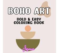 Boho Art Bold and Easy Mini Coloring Book for Travel (6" x 6"): Stress Relief for adults, teens and kids