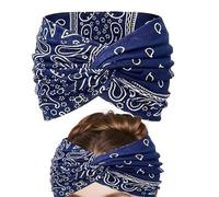 Boho Bandband - Fasce per capelli Boho - Fascia intrecciata, fasce per capelli annodate larghe | Elegante gruppo sportivo per donne ragazze libero yoga che scorre fitness ciclismo festival di