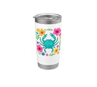 Boho Beach Granchio Bicchiere termico in acciaio inox doppia parete