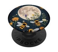 Boho Bee And Botanical Wild Flower Retro Style Apicoltore PopSockets PopGrip Adesivo