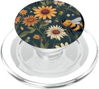 Boho Bee And Botanical Wild Flower Retro Style Apicoltore PopSockets PopGrip per MagSafe