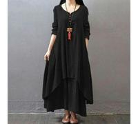 Boho Bohemian Maxi Vestito Con Maniche Lunghe Hippie Chic S M L XL 2X 3X 4X 5X+