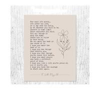 Boho Book Page Quote Print Literary Wall Art Minimalist Decor for Study Bedroom Library(Framed,12x18inch(30x45cm))
