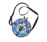 Boho Bright Blue Cat Side Purse Crossbody Womens Trendy con tracolla regolabile piccole borse a tracolla Have a meal Canvas Messenger Purse