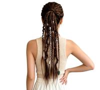 Boho Capelli Elastici Donna Volume Marrone Retrò | Estensioni per Dreadlock Boho Capelli Per donne ragazze fidanzate festival vacanze feste outdoor