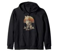 Boho Cat Plants T-Shirt Donna Ragazza Uomo Fiori Felpa con Cappuccio