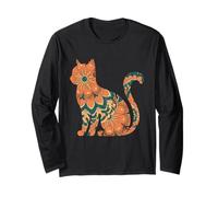 Boho Cat Plants T-Shirt Donna Ragazza Uomo Fiori Maglia a Manica