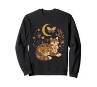 Boho Celeste Lupo Luna Floreale Felpa