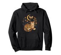 Boho Celeste Tigre Luna Floreale Felpa con Cappuccio