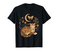 Boho Celeste Tigre Luna Floreale Maglietta