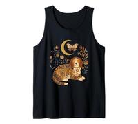 Boho Celestial Dog Moon Floral Pet Lover Canotta