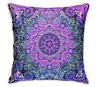 Boho Chic Bohemian - Federa per cuscino da camera da letto, motivo mandala, stile bohémien, stile retrò, floreale, decorazione per la casa, divano e divano, quadrato, 45 x 40 cm