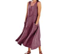 Boho Chic Dresses Estiva Abiti Estivi Donna Eleganti Tropicale Offerte del Giorno Lampo Prime Sportivi Vestito Lungo Elegante Smanicato Grace Summer Vero Vestitino Rosa Caldo L