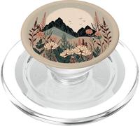 Boho Chic Floral Forest Nature Mountain Leaves for Girl PopSockets PopGrip per MagSafe