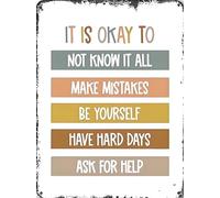 Boho Classroom Decor Welcome Banner Classroom, Classroom Quotes Be Yourself Playroom Decor Child Art Teacher Gift Wall Art Metal Sign 20x30 pollici