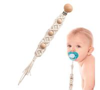 Boho - Clip per lecca-lecca-lecca-lecca-lecca-lecca fatti a mano, clip flessibili per ragazzi, ragazze, corda in cotone intrecciato per bambini piccoli, per e fissaggio della bottiglia di latte