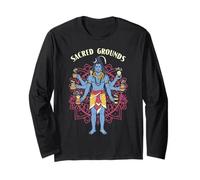 Boho Coffee Lover Mandala Dio Shiva Sacred Grounds Caffeina Maglia a Manica
