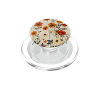 Boho Crema Estetica Neutro Floreale Selvaggio Motivo Flore PopSockets PopGrip per MagSafe