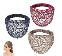 Boho Crystal Headband, wide boho headbands for women, 2025 New Lace Elastic Headband Hair Weddings, 2 PCS for chics Fashion Vacations & Daily Styling (3pcs-A)
