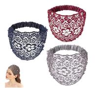 Boho Crystal Headband, wide boho headbands for women, 2025 New Lace Elastic Headband Hair Weddings, 2 PCS for chics Fashion Vacations & Daily Styling (3pcs-B)