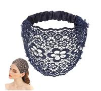 Boho Crystal Headband, wide boho headbands for women, 2025 New Lace Elastic Headband Hair Weddings, 2 PCS for chics Fashion Vacations & Daily Styling (1pcs-B)