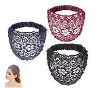 Boho Crystal Headband, wide boho headbands for women, 2025 New Lace Elastic Headband Hair Weddings, 2 PCS for chics Fashion Vacations & Daily Styling (3pcs-C)
