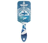 Boho Dolphin Blue spazzole lisce per capelli Progettato massaggio cuoio capelluto per la crescita dei capelli con manico ergonomico cepillos para cabello