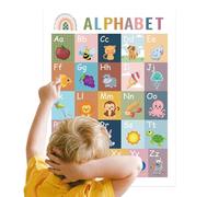 Boho Educational Posters Set, School Interactive Charts, Board Boho Style Gear with Sturdy Build, Premium Quality Boy Girl Preschoolers Travel Home Develop Skills Playtime 6,54 x 11,02 x 0,16 pollici