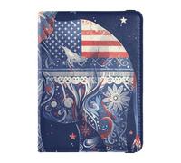 Boho Elephant 4th Of July Independence Day Porta passaporto in pelle per viaggi Documenti di viaggio Organizer Protector Porta passaporto Custodia per uomo impermeabile, boho Elefante 4 luglio Giorno