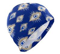 Boho Evil Eye Magic Blue Swim caps per gli uomini capelli corti impermeabile nuoto per le donne protezione dei capelli e riduzione della resistenza Gorras para Nadar de Mujer