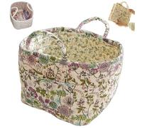 Boho Fabric Storage Basket, Parkeenn Boho Laundry Basket, Large Capacity Fabric Storage Baskets, Ollapsible Laundry Hamper with Easy Carry Handles for Clothes and Sundries (Style-15)