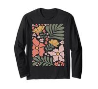 Boho Fiori di Campo retrò Floreale Astratto Fiore Maglia a Manica