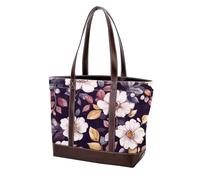 Boho Floral-1 Tote Bag in pelle resistente borse e borse da donna con manico superiore borsa a tracolla borsa hobo, Multicolore 09, 33.8x12x31cm/13.3x4.7x12.2 in