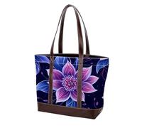 Boho Floral-12 borse a tracolla da donna grandi in morbida pelle lavata e borse resistenti, Multicolore 06, 33.8x12x31cm/13.3x4.7x12.2 in